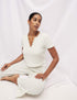 Marks & Spencer "Cropped Cotton Blend Waffle Henley Pyjama Set"